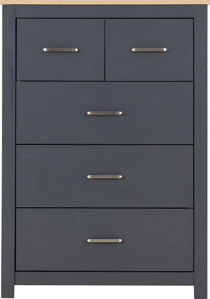 Portland 3+2 Drawer Chest   Greyoak Effect 2023  03