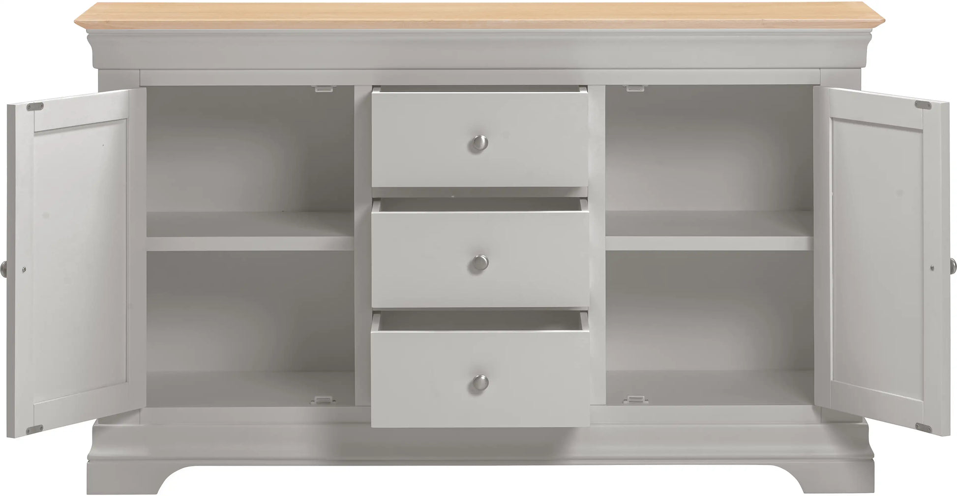 Bordeaux 2 Door 3 Drawer Sideboard   Pebble Grey Oak  03