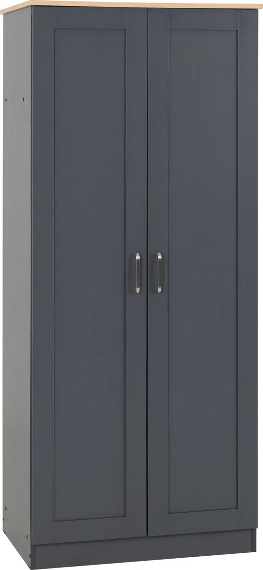 Portland 2 Door Wardrobe   Greyoak Effect 2023  01