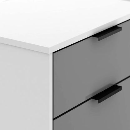 Madrid 5 Drawer Chest   Greywhite Gloss 2022  F07