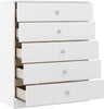 5 Drawer / White Gloss