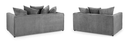 Harley Jumbo Sofa Grey 3+2 Set