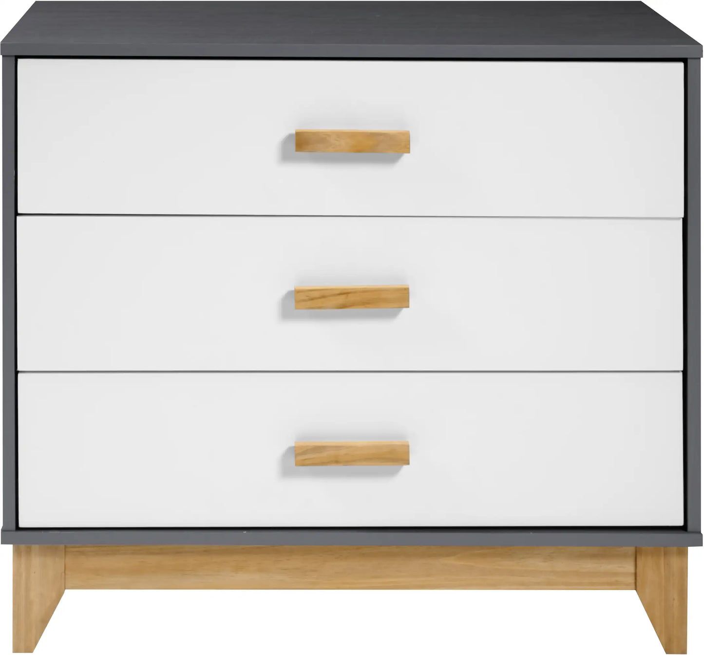 Cleveland 3 Drawer Chest   Whitegrey Metal Effect 2023  F 03