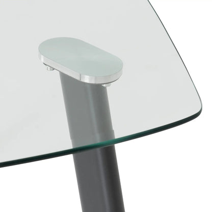 Abbey Small Dining Set Clear Glassgreygrey Pu 2020  04