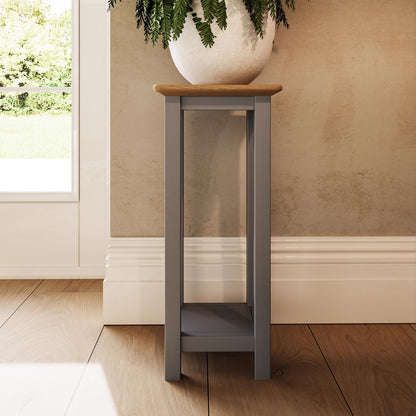 Taberno Oak End Side Table Dove Grey