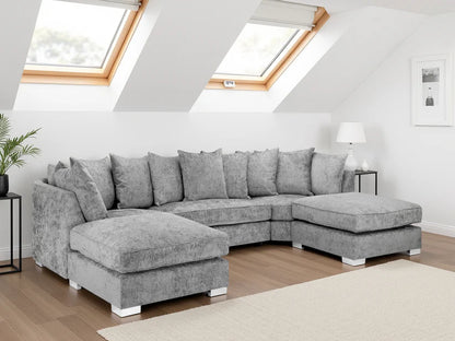 Bishop U-Shape Sofa Scatter Back – Silver