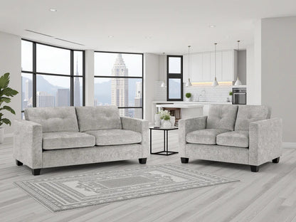 Jerry 3+2 Sofa Set – Grey Fabric