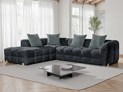 Genoa Corner Sofa – Charcoal