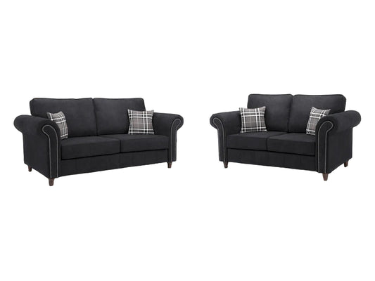 Oakland Sofa Set – 3+2 Seater (Charcoal)