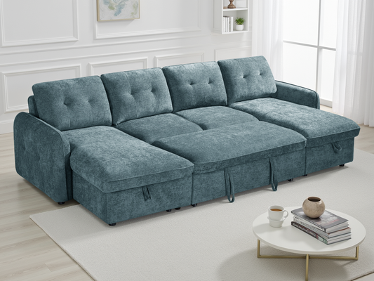 Moscow Sofabed Blue U Shape Corner