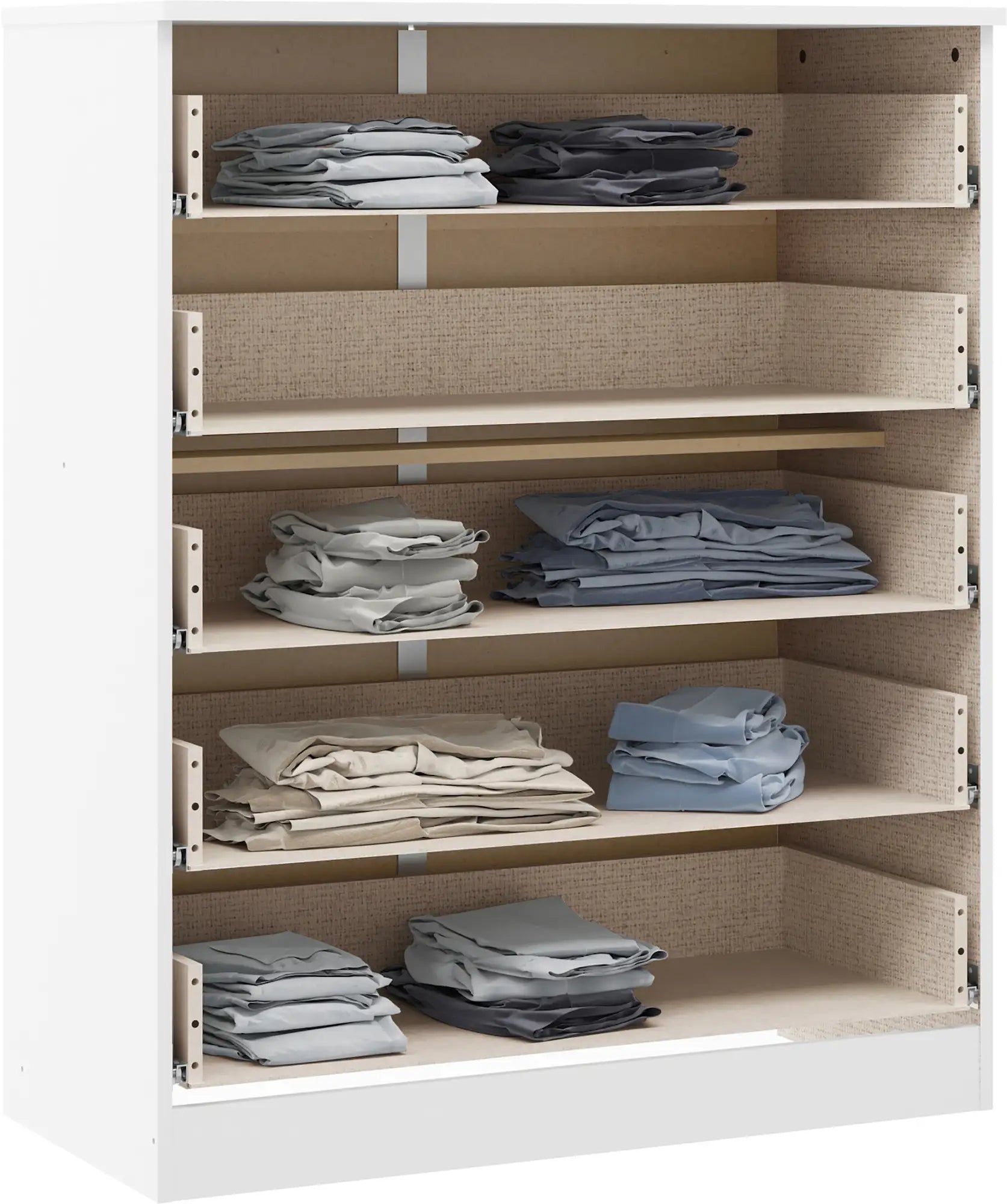Denver 5 Drawer Chest   White Gloss 2024  F07