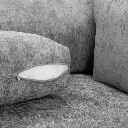 Bishop Fullback U Shape Sofa - Silver