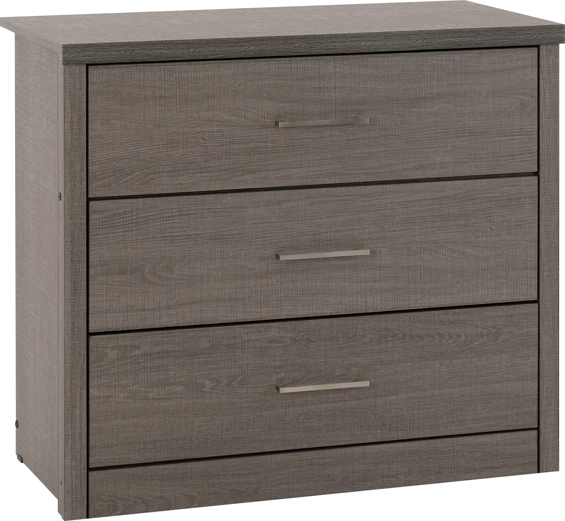 Lisbon 3 Drawer Chest Black Wood Grain 2020  01
