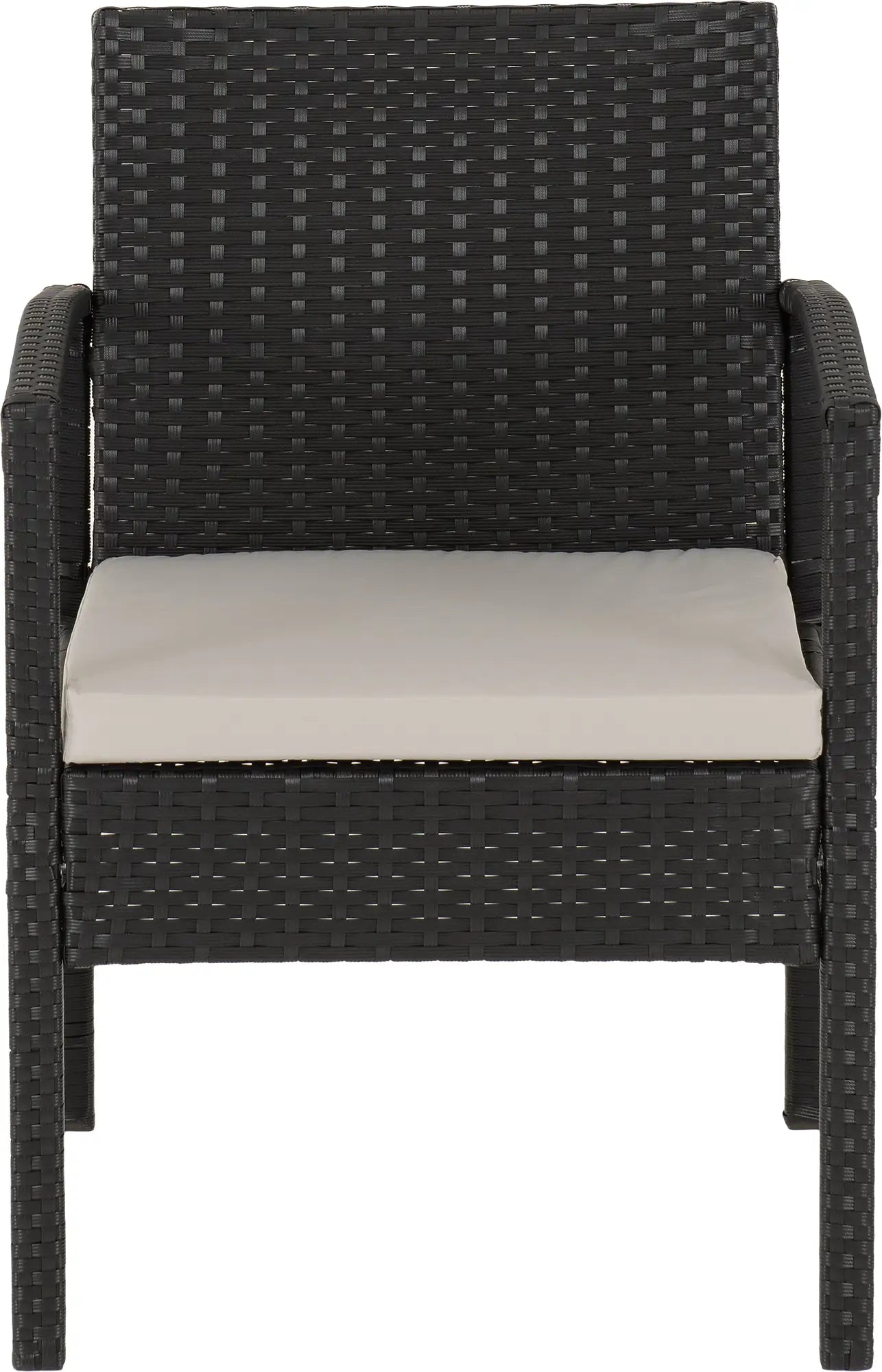 Cedar 4Pc Garden Set   Black Rattangrey Fabricblack Glass 2024  08