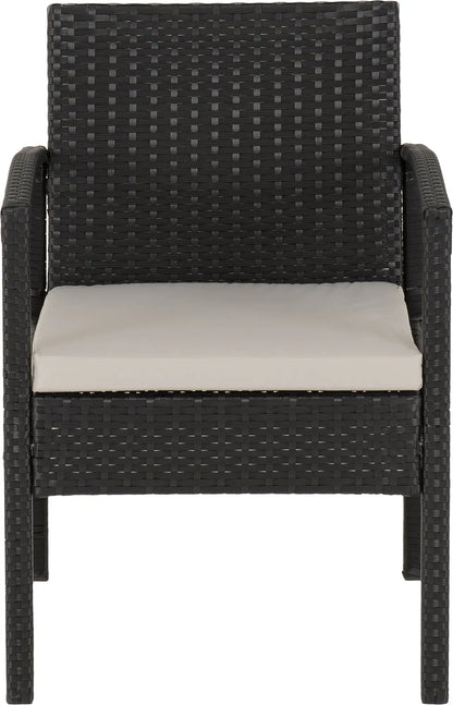 Cedar 4Pc Garden Set   Black Rattangrey Fabricblack Glass 2024  08