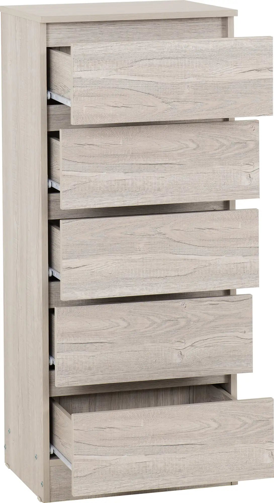 Malvern 5 Drawer Narrow Chest   Urban Snow 2023  02