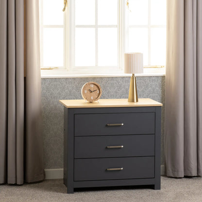 Portland 3 Drawer Chest   Greyoak Effect 2023  08