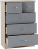 Grey Gloss / Light Oak Effect Veneer
