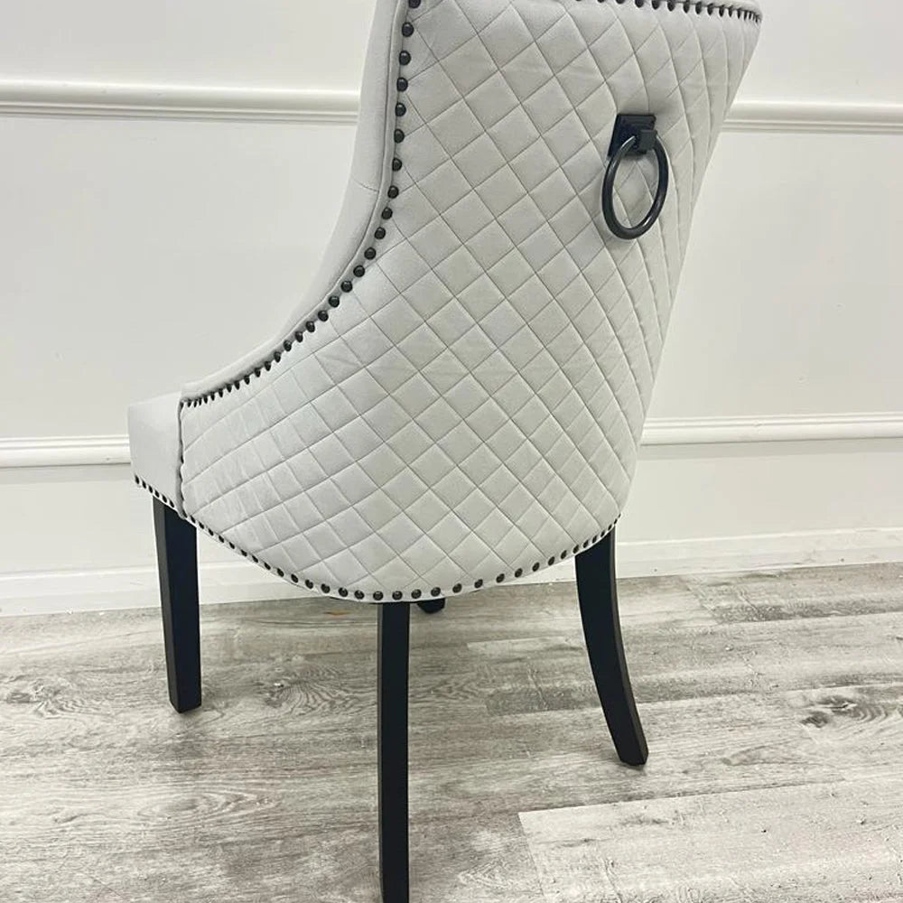 Bentley Black Leg Velvet Dining Chair – Set of 2