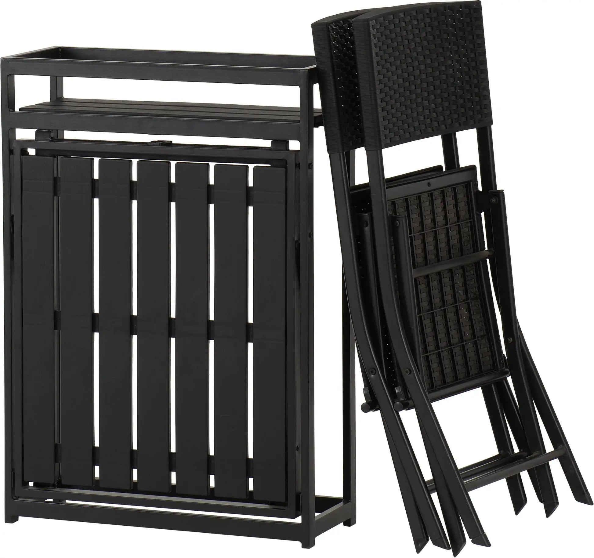 Foldaway 1+2 Garden Set   Black 2024  04