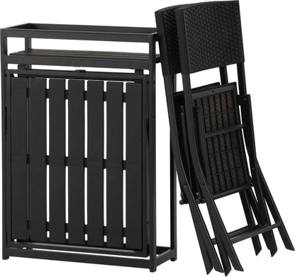 Foldaway 1+2 Garden Set   Black 2024  04