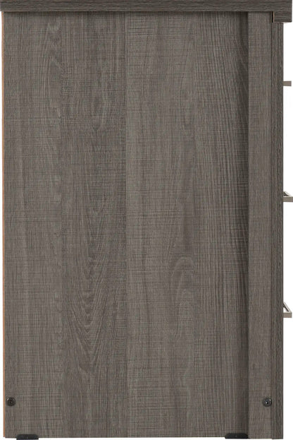 Lisbon 3 Drawer Bedside Black Wood Grain 2020  04