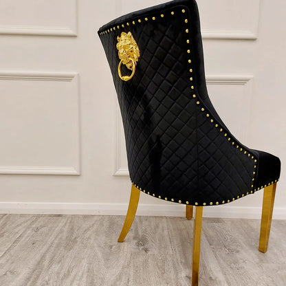 Bentley Gold Velvet Dining Chair – Set of 2