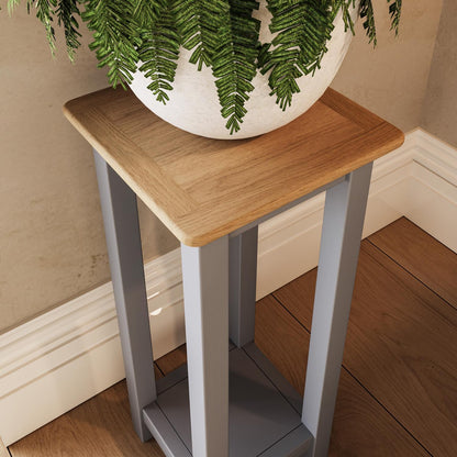 Taberno Oak End Side Table Dove Grey