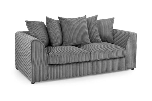 Harley Jumbo Sofa – Grey Fabric (3 Seater)