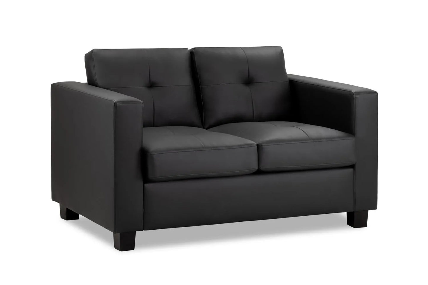 Jerry Sofa Range – Black & Grey Faux Leather