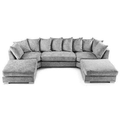 Bishop U-Shape Sofa Scatter Back – Silver