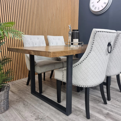 Bentley Black Leg Velvet Dining Chair – Set of 2
