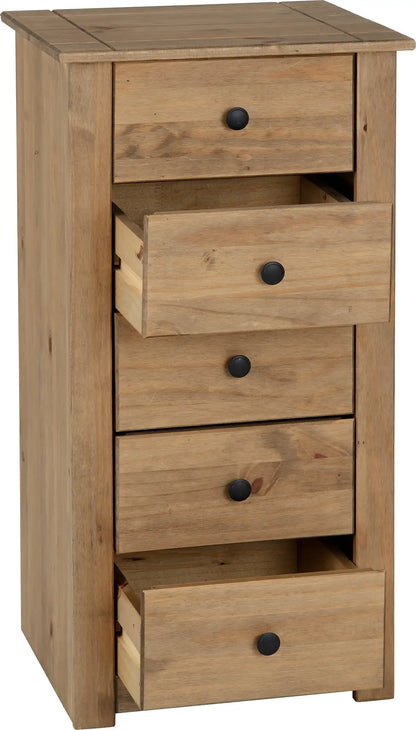 Panama 5 Drawer Chest Natural Wax 2019 02