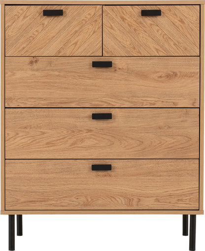 Leon 3+2 Drawer Chest   Medium Oak Effect 2023  03
