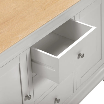 Bordeaux 2 Door 3 Drawer Sideboard   Pebble Grey Oak  06