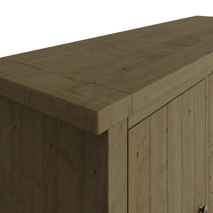 Saltash Large Sideboard 2 Door 3 Drawer - Solid Reclaimed Natural Pine