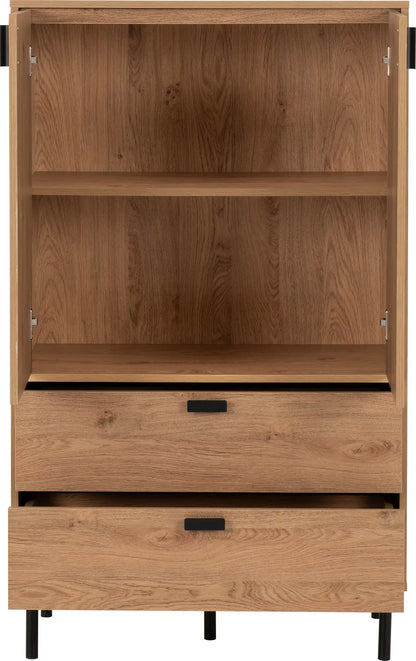Leon 2 Door 2 Drawer Cabinet   Medium Oak Effect 2023  03