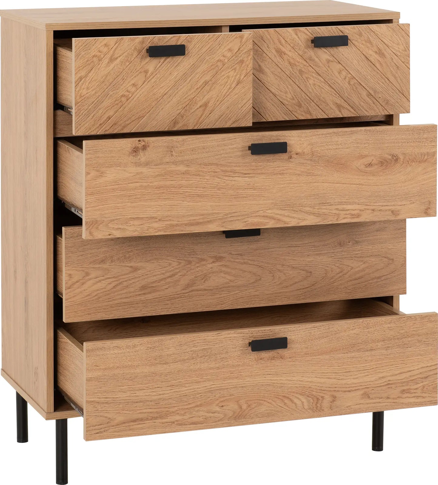 Leon 3+2 Drawer Chest   Medium Oak Effect 2023  02