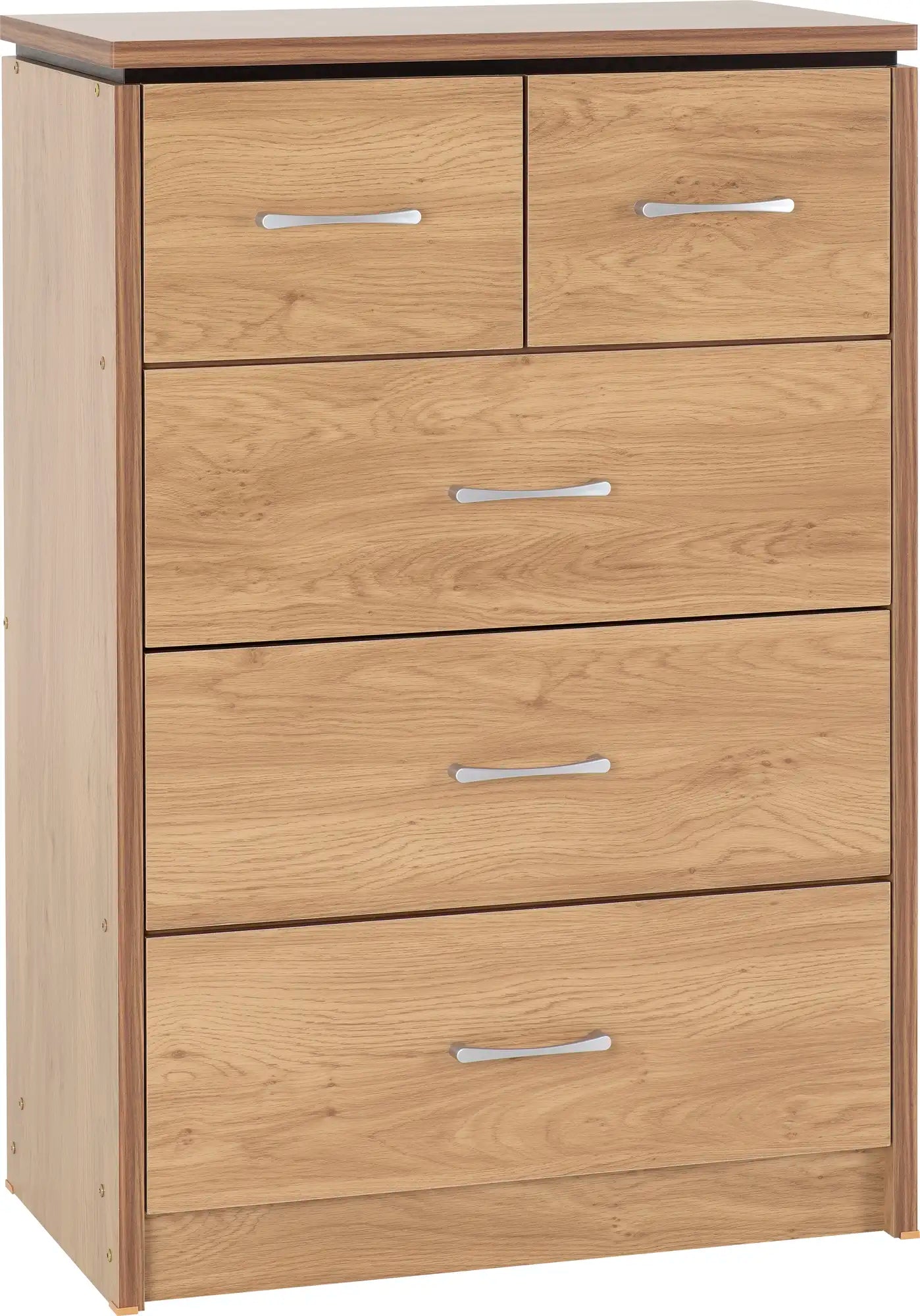 Charles 3+2 Drawer Chest Oak Effect Veneer 2021  01