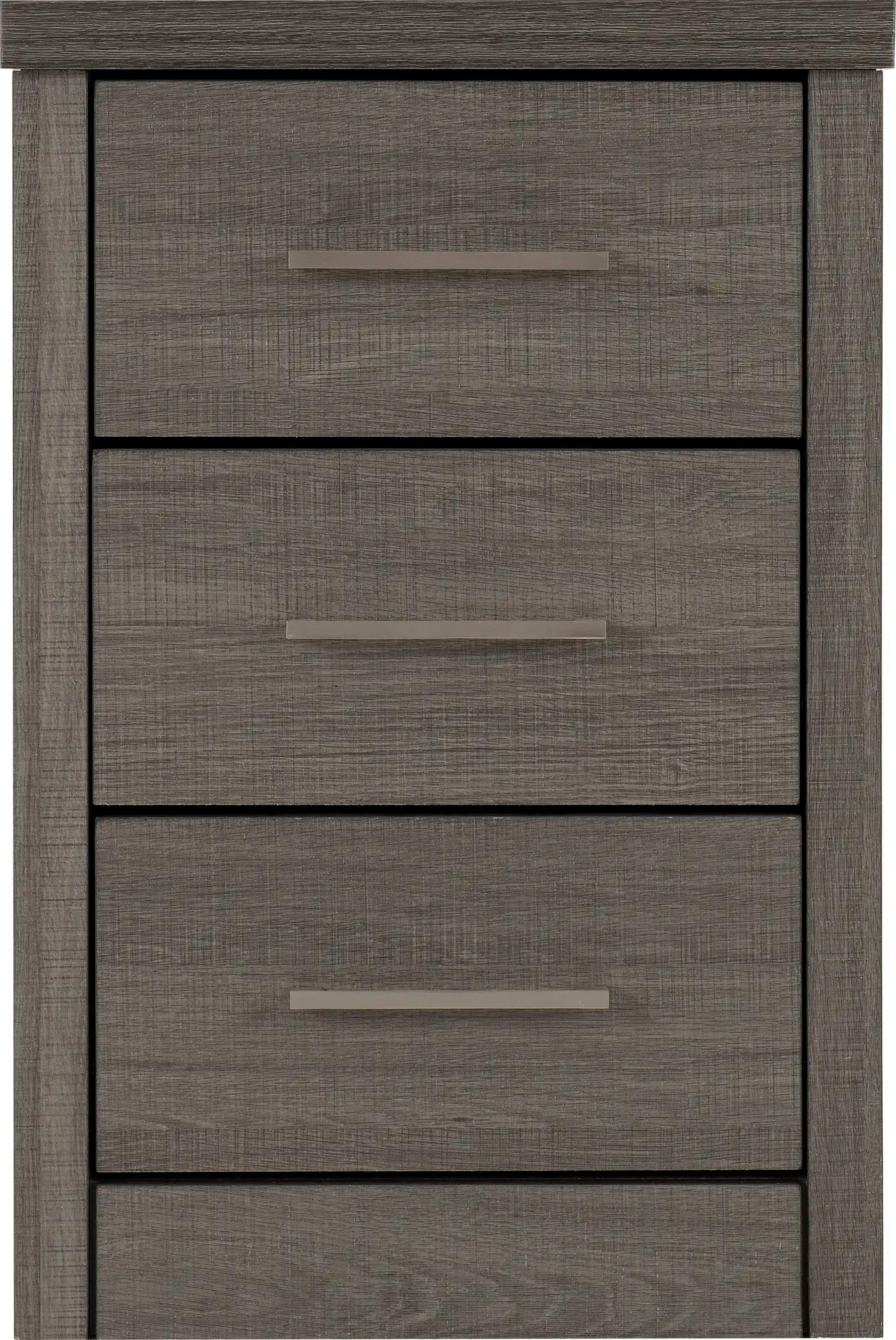 Lisbon 3 Drawer Bedside Black Wood Grain 2020  03