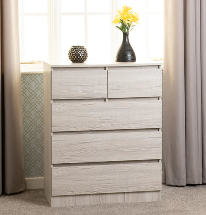 Malvern 3+2 Drawer Chest   Urban Snow 2024  07