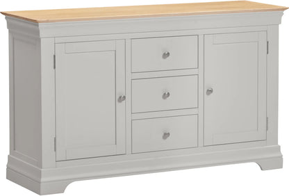 Bordeaux 2 Door 3 Drawer Sideboard   Pebble Grey Oak  01