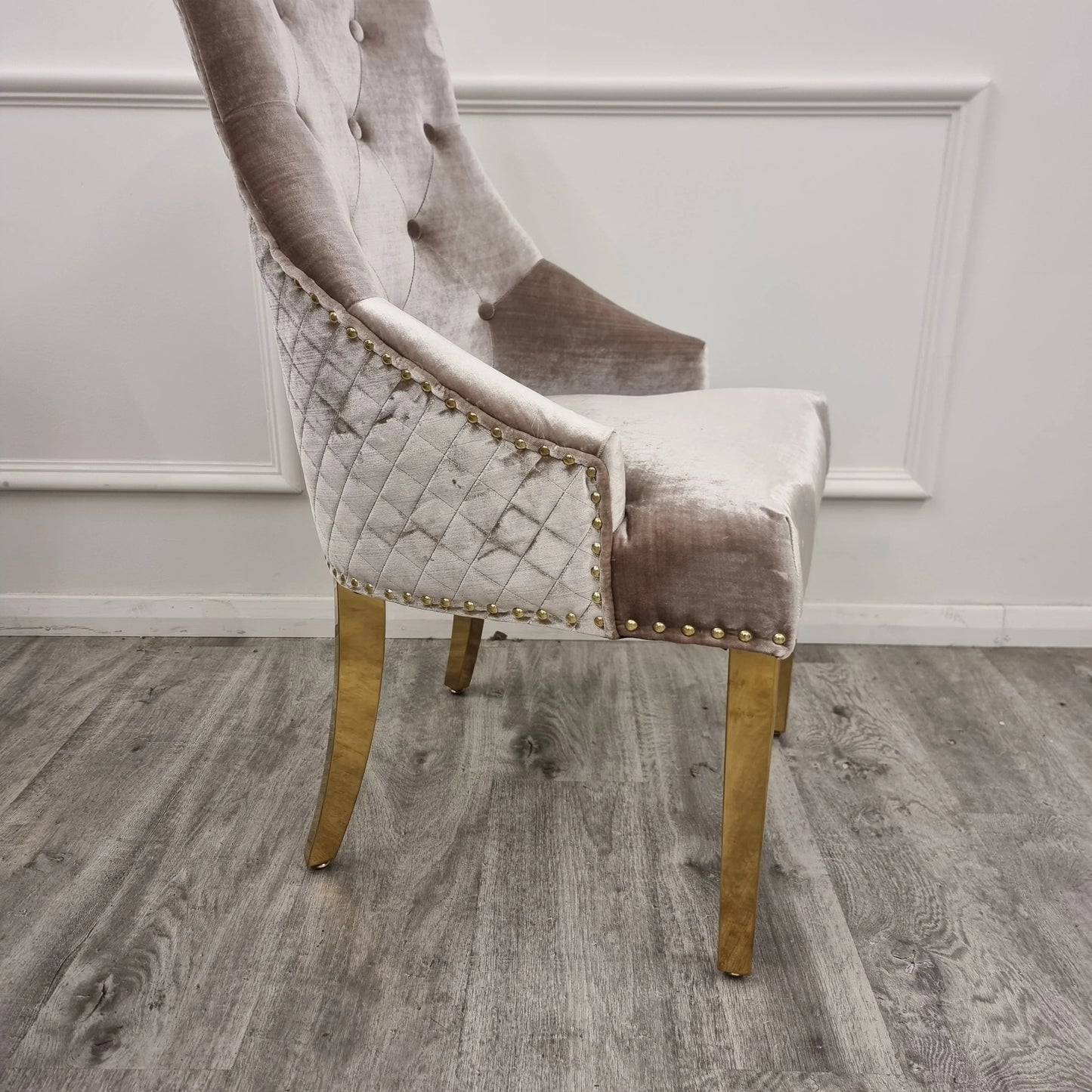 Bentley Gold Velvet Dining Chair – Set of 2