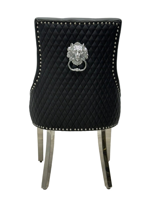 Majestic Midnight PU Leather Dining Chair (Set of 2)