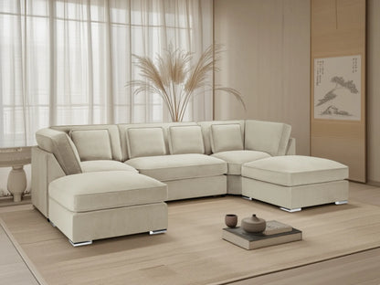 Belgravia U-Shape Corner Sofa – Beige