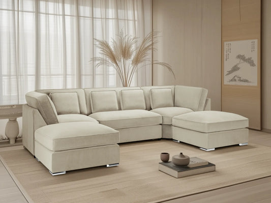 Belgravia U-Shape Corner Sofa – Beige