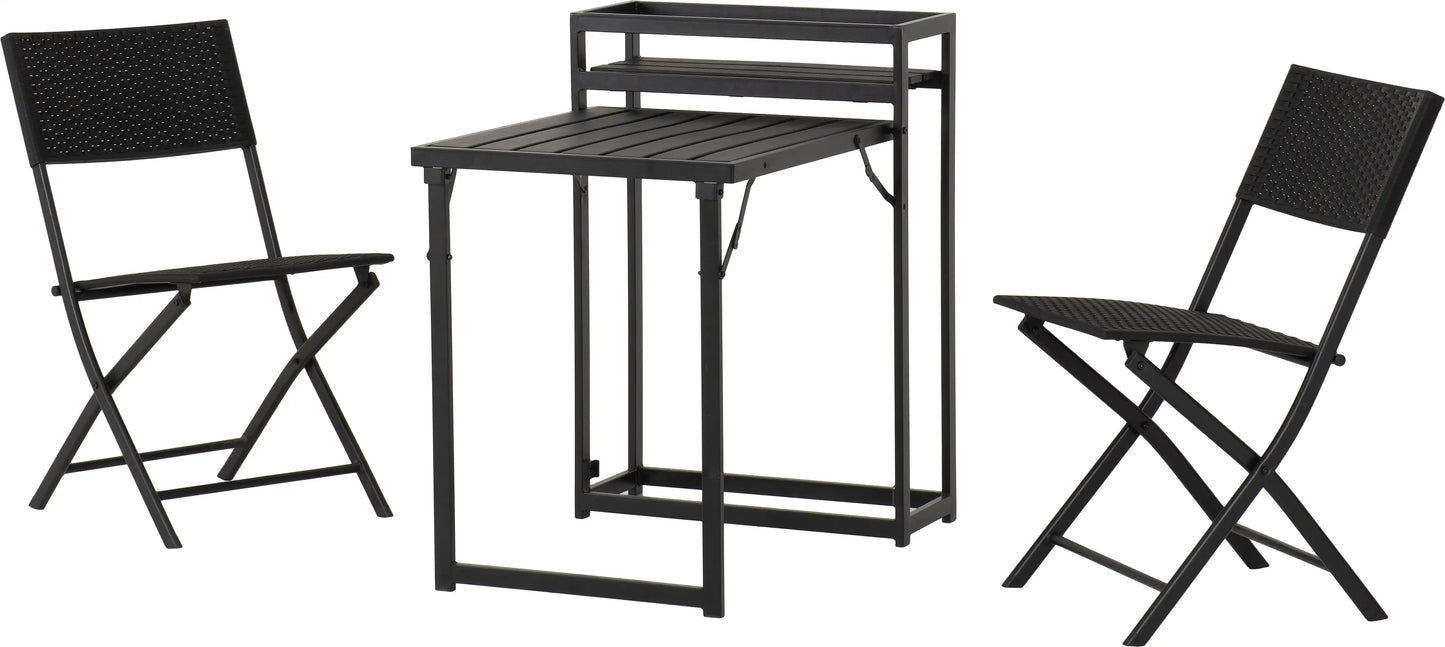 Foldaway 1+2 Garden Set   Black 2024  01