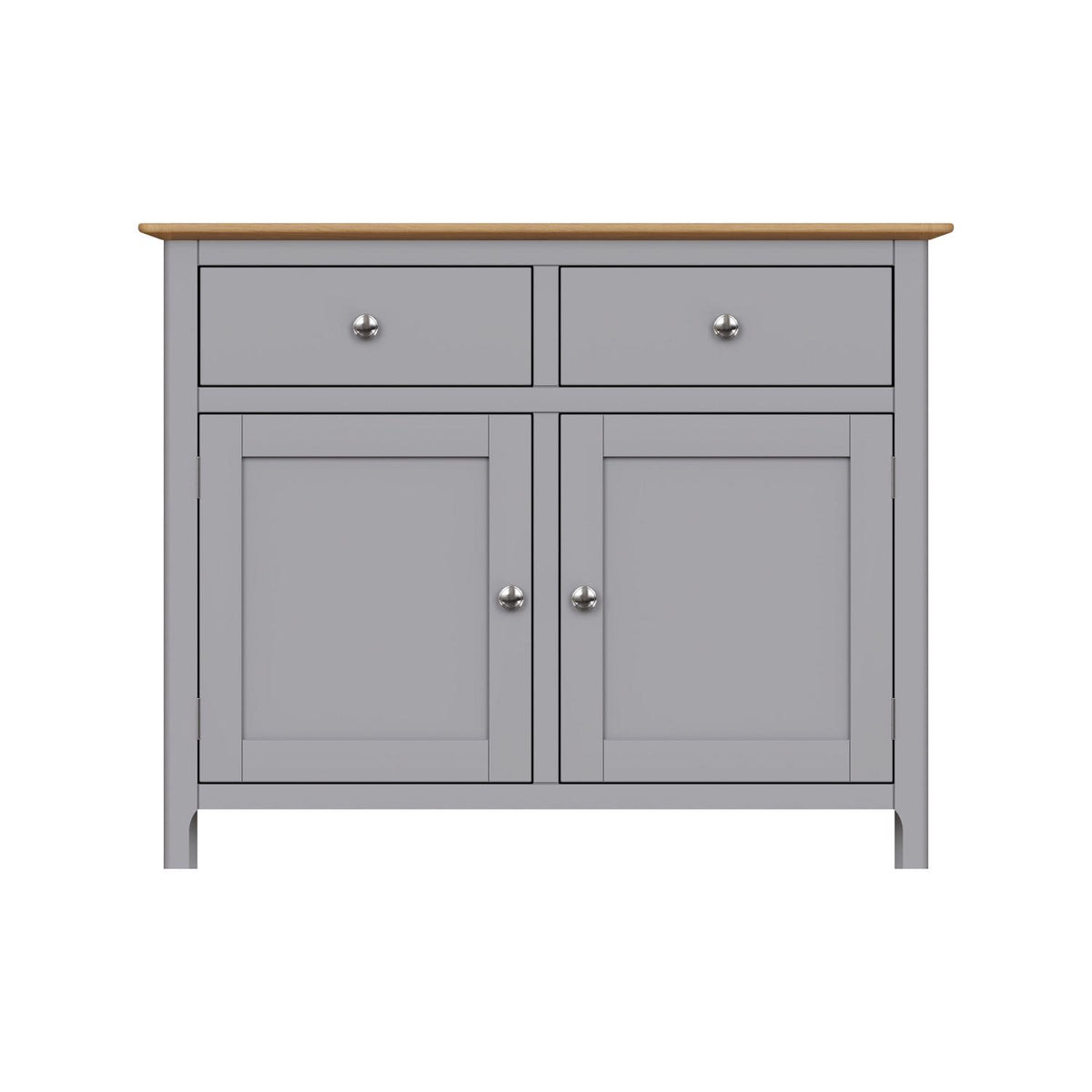 Taberno Oak 2 Door 2 Drawer Sideboard Dove Grey