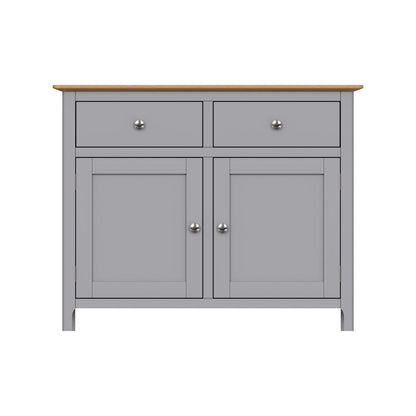Taberno Oak 2 Door 2 Drawer Sideboard Dove Grey