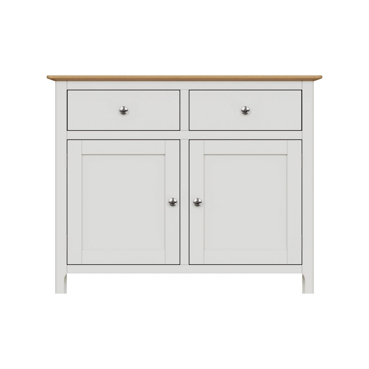 Taberno Oak 2 Door 2 Drawer Sideboard Linen White